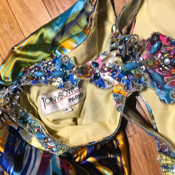 Colorful Coastal Coquette cutouts Embellish y2k crystal neon Formal Evening Prom - Picture 8 of 8